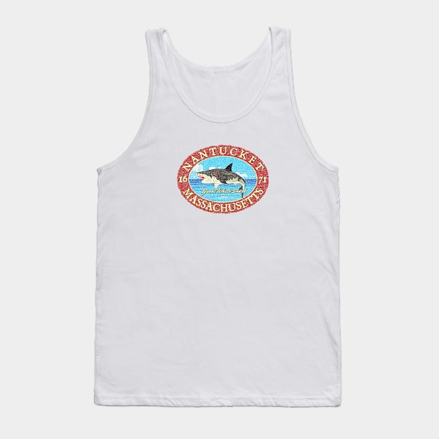 Nantucket, Massachusetts, Great White Shark Tank Top by jcombs